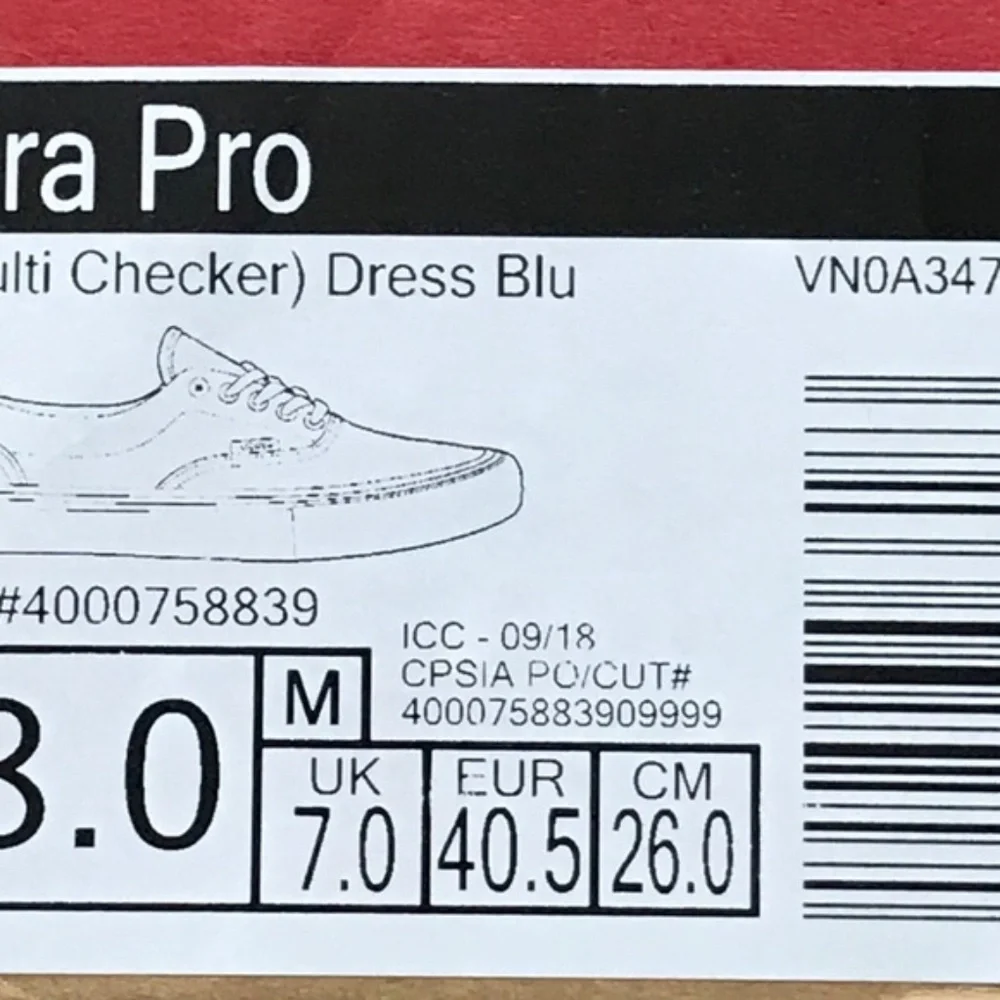 Vans Era‎ Pro Multi Checkerboard Dress Blue Shoes
